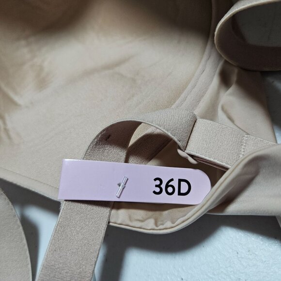 Maidenform Beige Underwire T-Shirt Bra Size 36D Lightly Lined Adjustable Straps - Picture 3 of 5